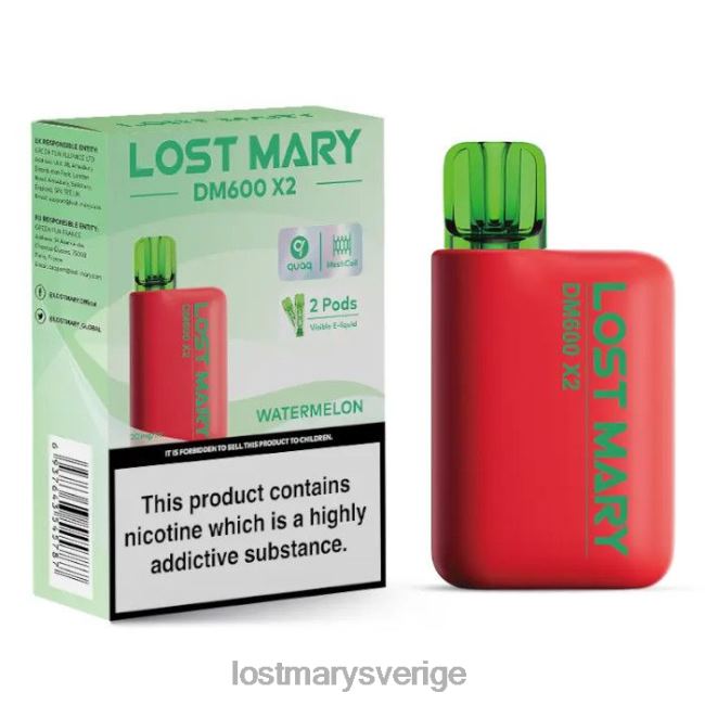 LOST MARY Price - vattenmelon LOST MARY dm600 x2 engångsvape JR8R4200