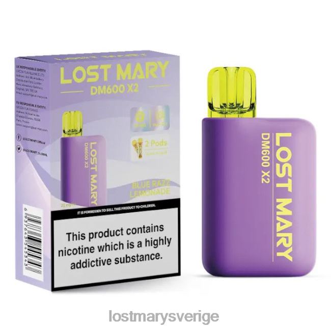 LOST MARY Sale - blå razz lemonad LOST MARY dm600 x2 engångsvape JR8R4188