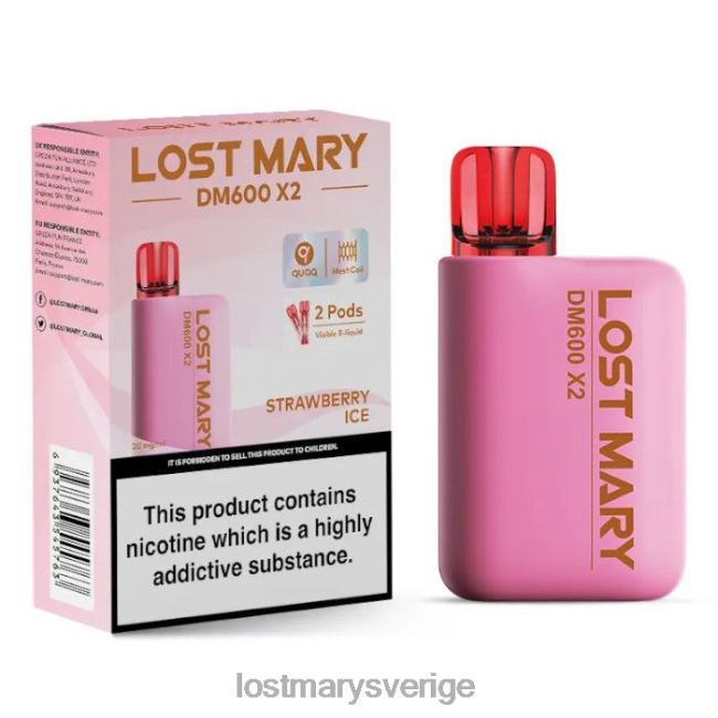 LOST MARY Sweden - jordgubbsis LOST MARY dm600 x2 engångsvape JR8R4205