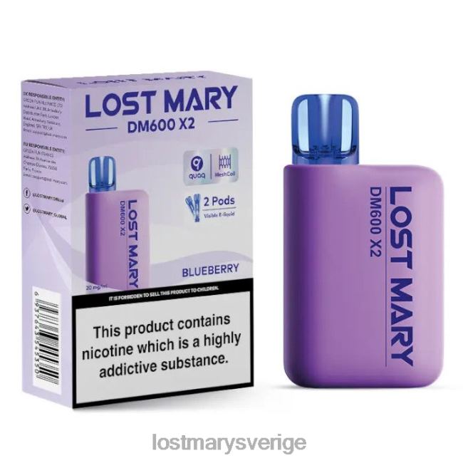 LOST MARY Vape Sale - blåbär LOST MARY dm600 x2 engångsvape JR8R4189