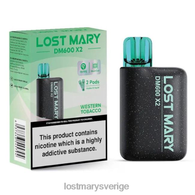 LOST MARY Vape - västerländsk tobak LOST MARY dm600 x2 engångsvape JR8R4201